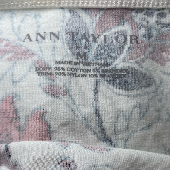 NWOT Ann Taylor Floral Tank sz M - Picture 2 of 3
